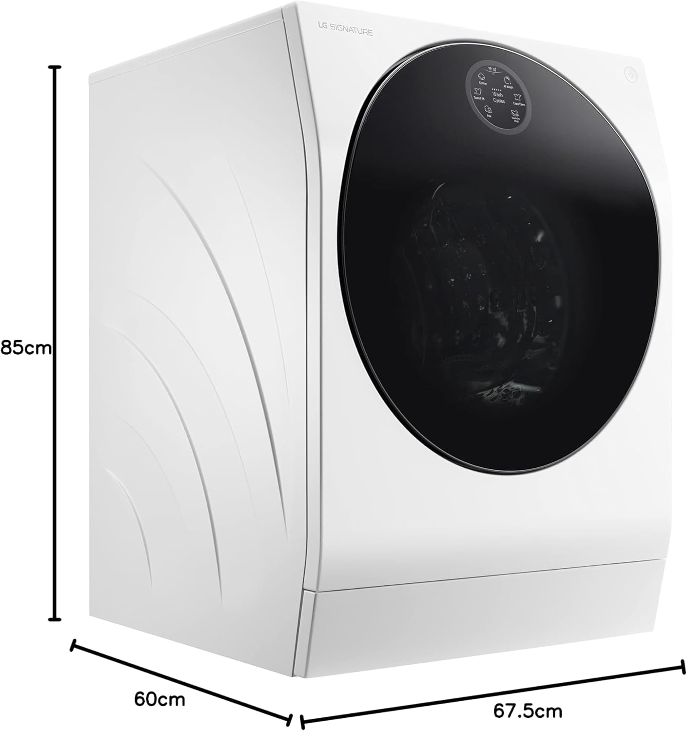 LG SIGNATURE LSWD099X Waschtrockner 10-7 kg 1550 U/min AI Direct Drive Wärmepumpen Steam-Funktion Weiß