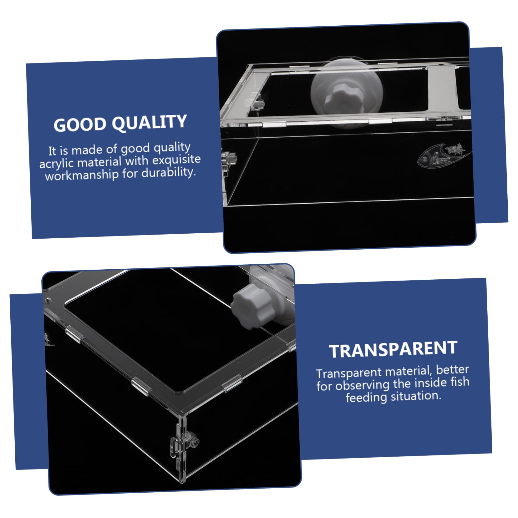 GRIRIW Automatic Feeder for Fish Tank Floating Feeding Circle Acrylic Fish Feeding Ring Suction Cup Feeder Aquarium Accessory