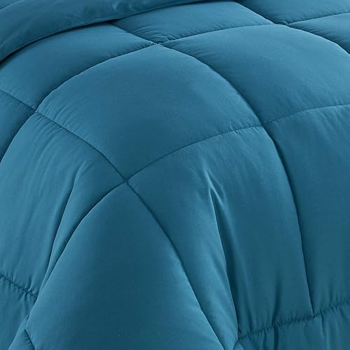 Miniatura 3 de Sweet Home Collection Edredón alternativo de plumón para todas las estaciones, lujoso, relleno de microfibra, relleno de cama de felpa, tamaño