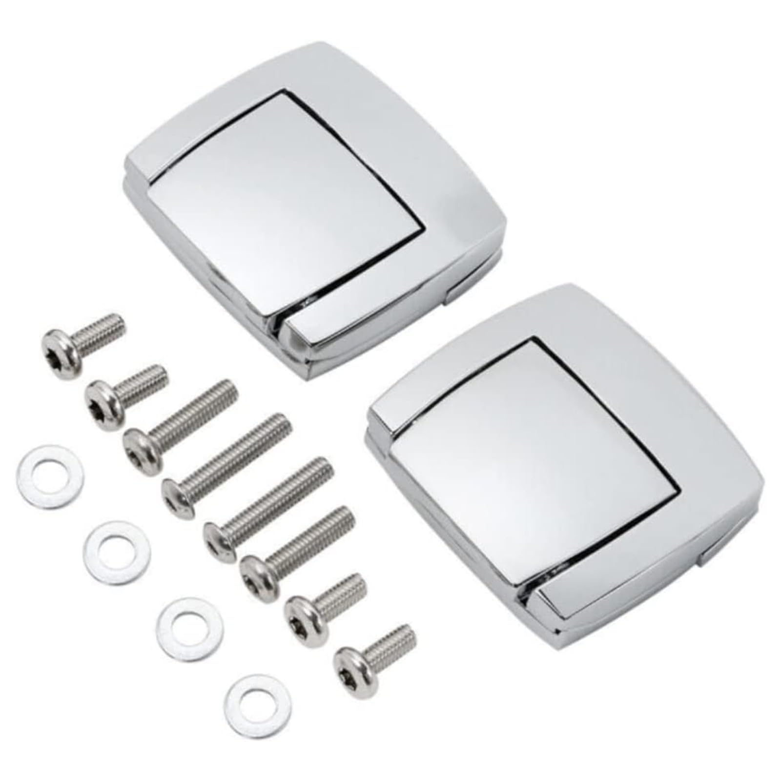 Compatibile con Harley-Davidson Road Chrome Razor Chopped Trunk Latches dal 1997 al 2013, lucchetto posteriore per bagagliaio, facile installazione in 5 minuti, cromato