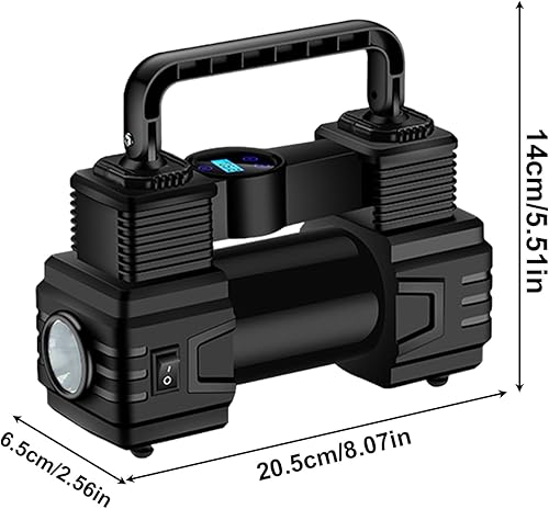 Miniatura 6 de Inflador de neumáticos - Bomba de inflado de neumáticos LED portátil  Bomba de aire de fútbol digital - para bicicleta automotriz, RV, auto, camión,