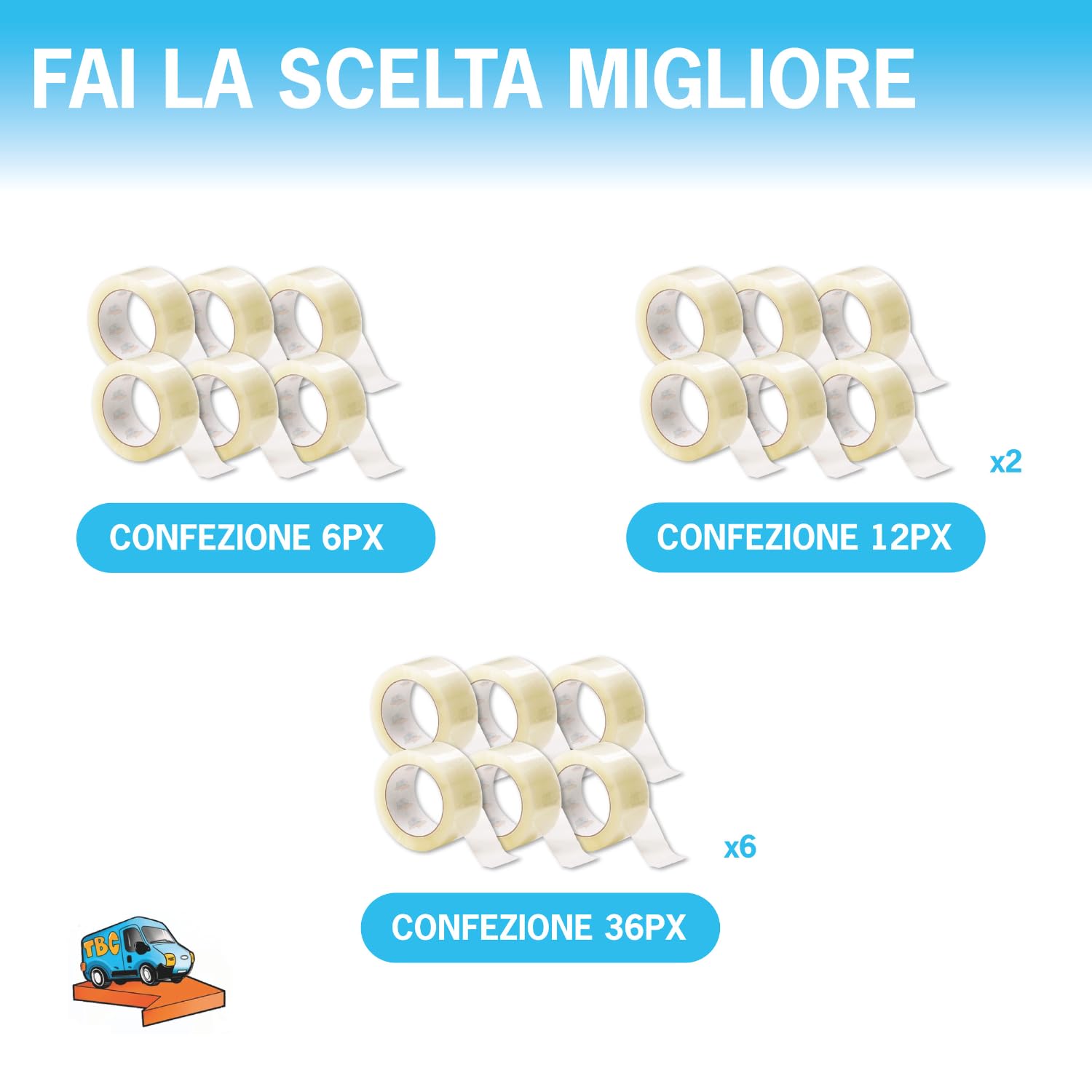 36 Rotoli Nastro Adesivo Silenzioso da Imballaggio Resistente 132m x 50mm, Nastro Trasparente per Scatole Trasloco e Spedizioni, per Ufficio e Magazzino (36, Trasparente)