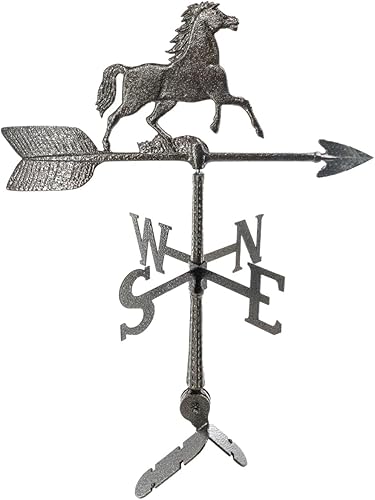 Miniatura 4 de Veleta de caballo de aluminio de 24  - Veleta al aire libre con adorno - Decoración de techo de metal - Montaje incluido (4 a elegir) - Veleta de