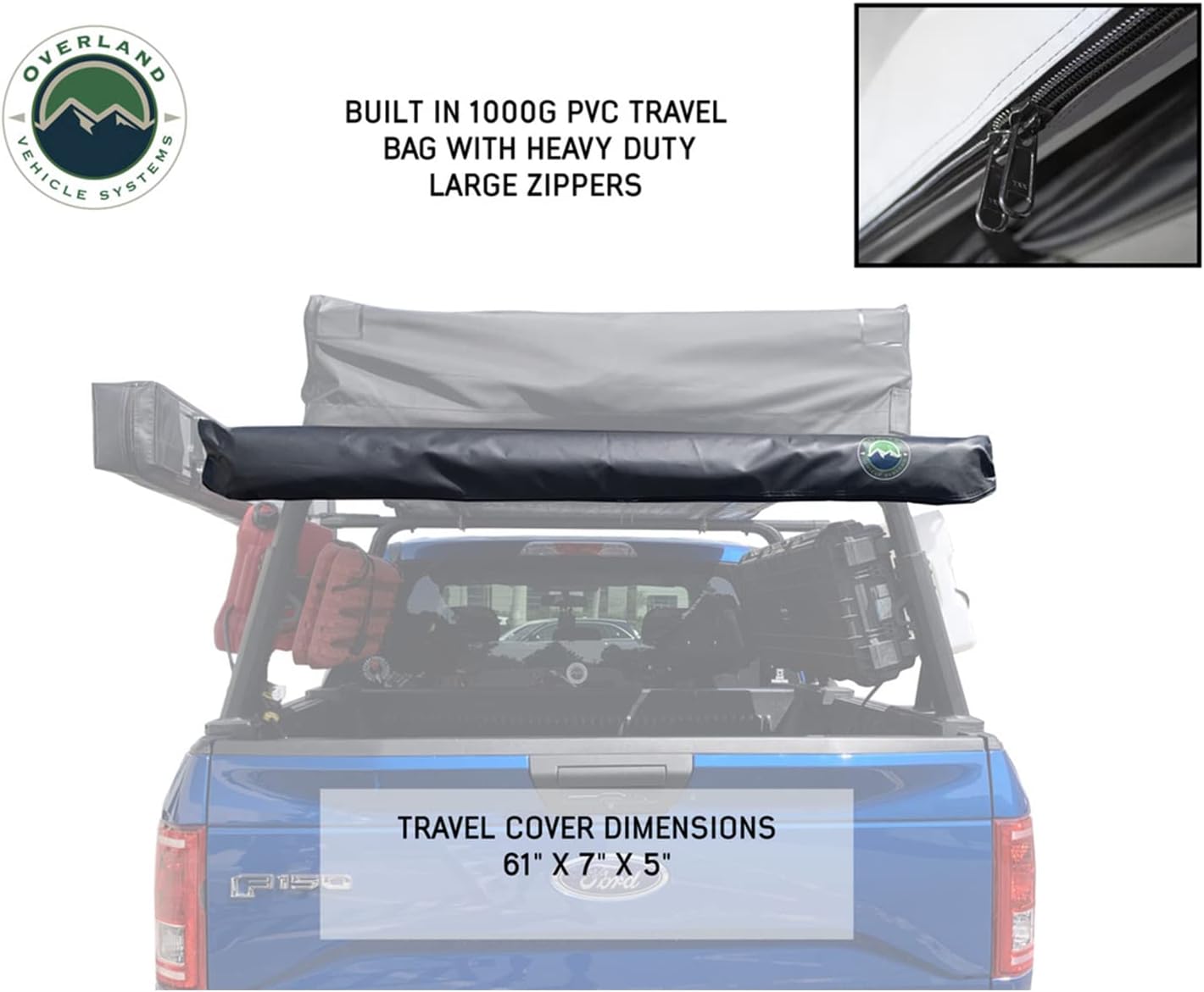 Overland Vehicle Systems 18039909 Nomadic Awning 4.5 Foot with Black Cover Overland Vehicle Systems 18039909 Nomadic Awning 4.5 Foot with Black Cover