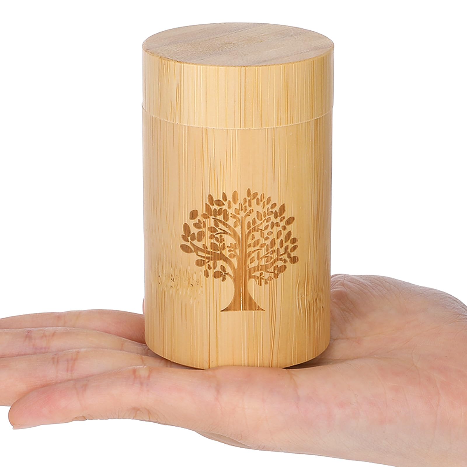 Small Bamboo Scattering Urn Tube for Human Ashes Mini Bamboo Spreading Cremation Tube Urn Keepsake Urn for Adult Male Female Pet Dog Cat Ashes 3.94''x1.97''