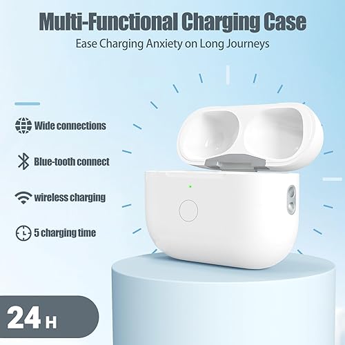 Miniatura 3 de Funda de carga inalámbrica para AirPods Pro 1 y 2 Gen solamente, funda de carga compatible con AirPod Pro de 12 generación, con botón de