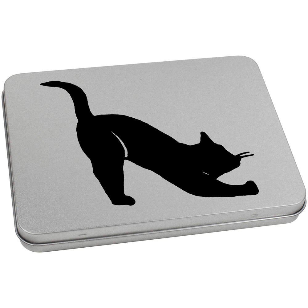 Azeeda 170mm 'Cat' Metal Hinged Tin/Storage Box (TT00010377)