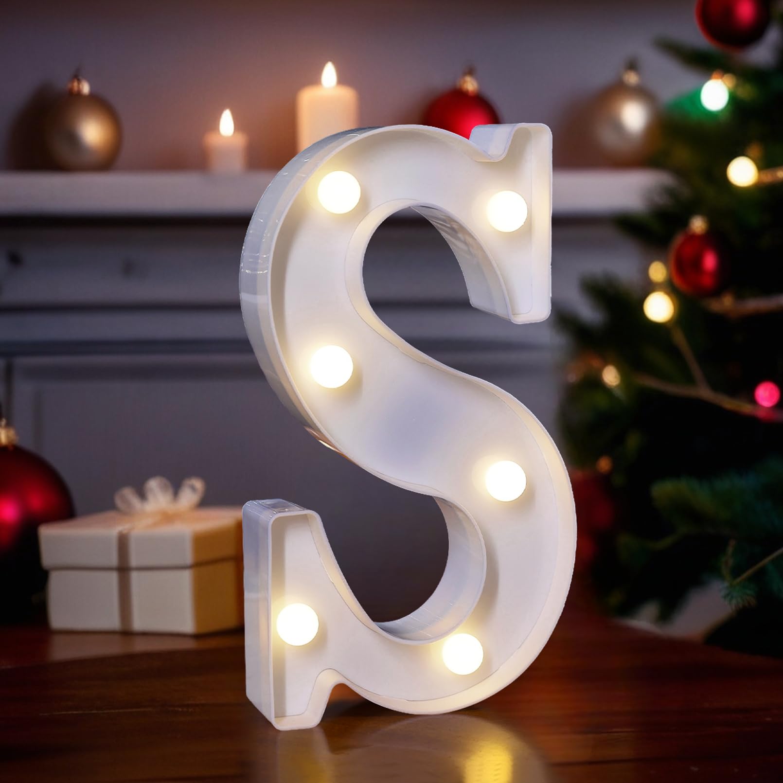 TEHIBIEN LED Light Up Marquee Letters, Battery Powered Decorative LED Letter Lights, Alphabet Light Up Letters for Wedding Birthday Party,Holiday Lamp