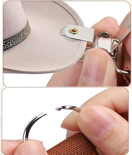 Miniatura 2 de HZYFPOY 4 clips para sombrero para bolso de viaje, mochila, equipaje, sombrero de compañero, soporte para sombrero, clip portátil para bolsa para