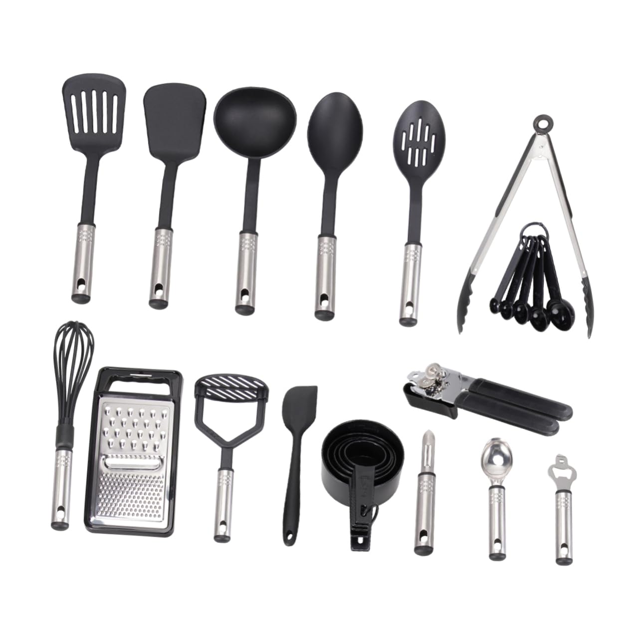 Ciieeo 24pcs Stainless Steel Kitchen Utensils Non Stick Cooking Tools for Home Cooking Heat Resistant Kitchen Accessories for Non Stick Cookware and Stylish