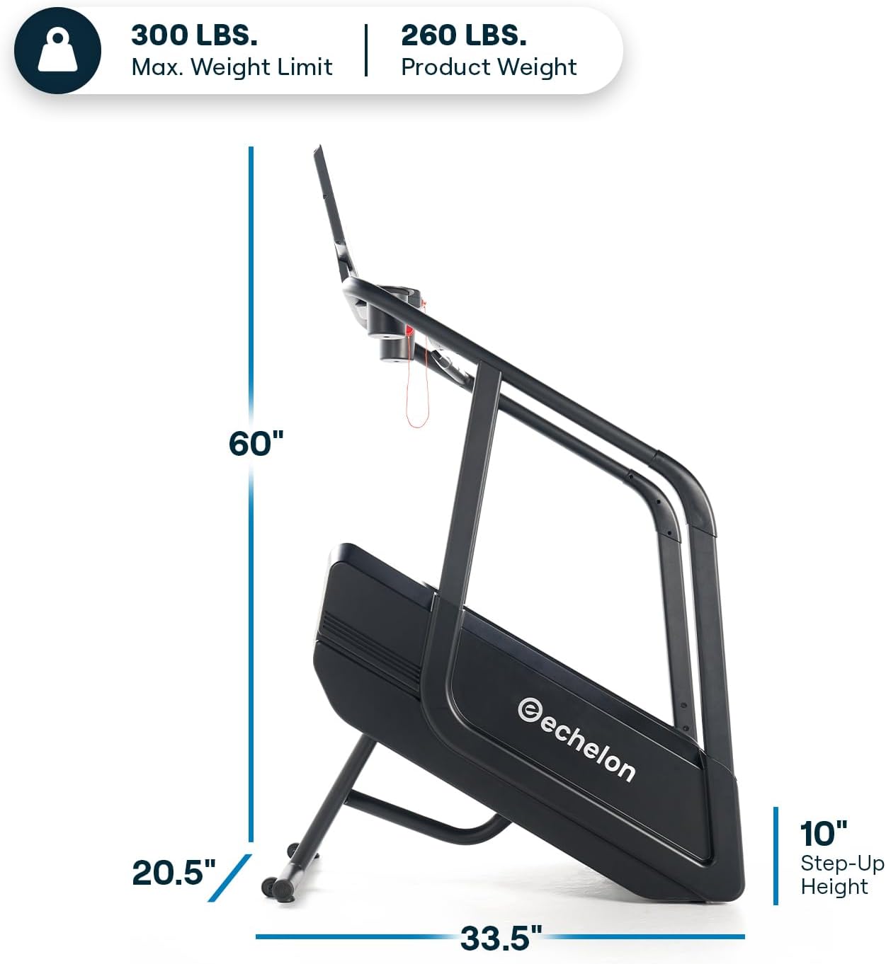 Echelon Summit Stair Stepper Machine with Adjustable Step Rate & Wireless Charging