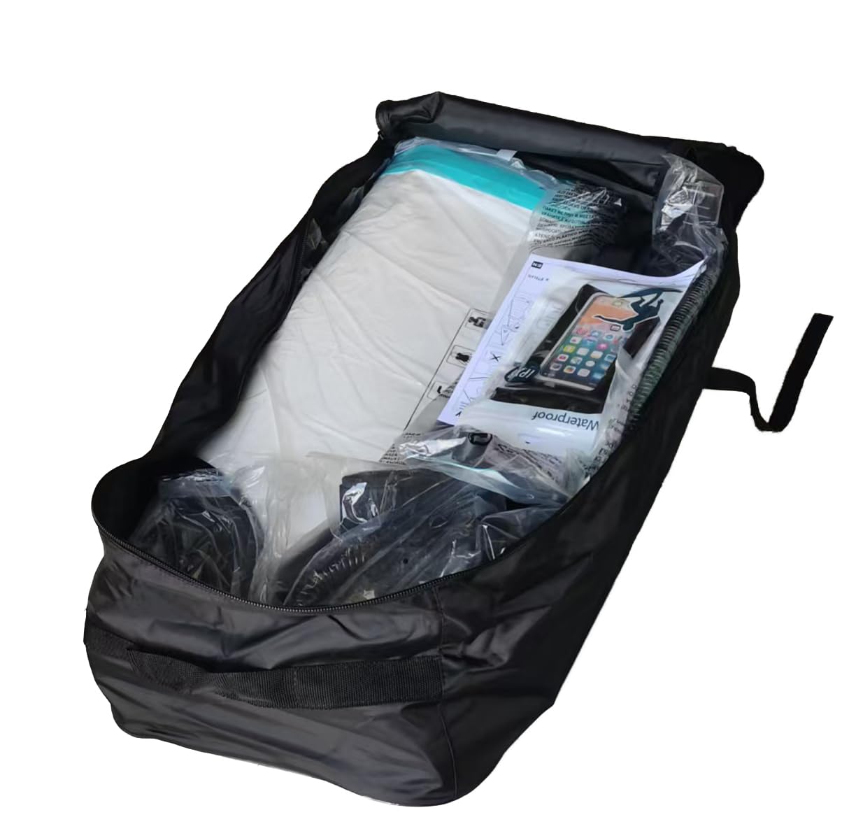 Aqua Plus Zaino impermeabile gonfiabile, 89 x 35,6 x 28 cm, leggero, con cinghie imbottite per tavola da surf, kayak e attrezzatura