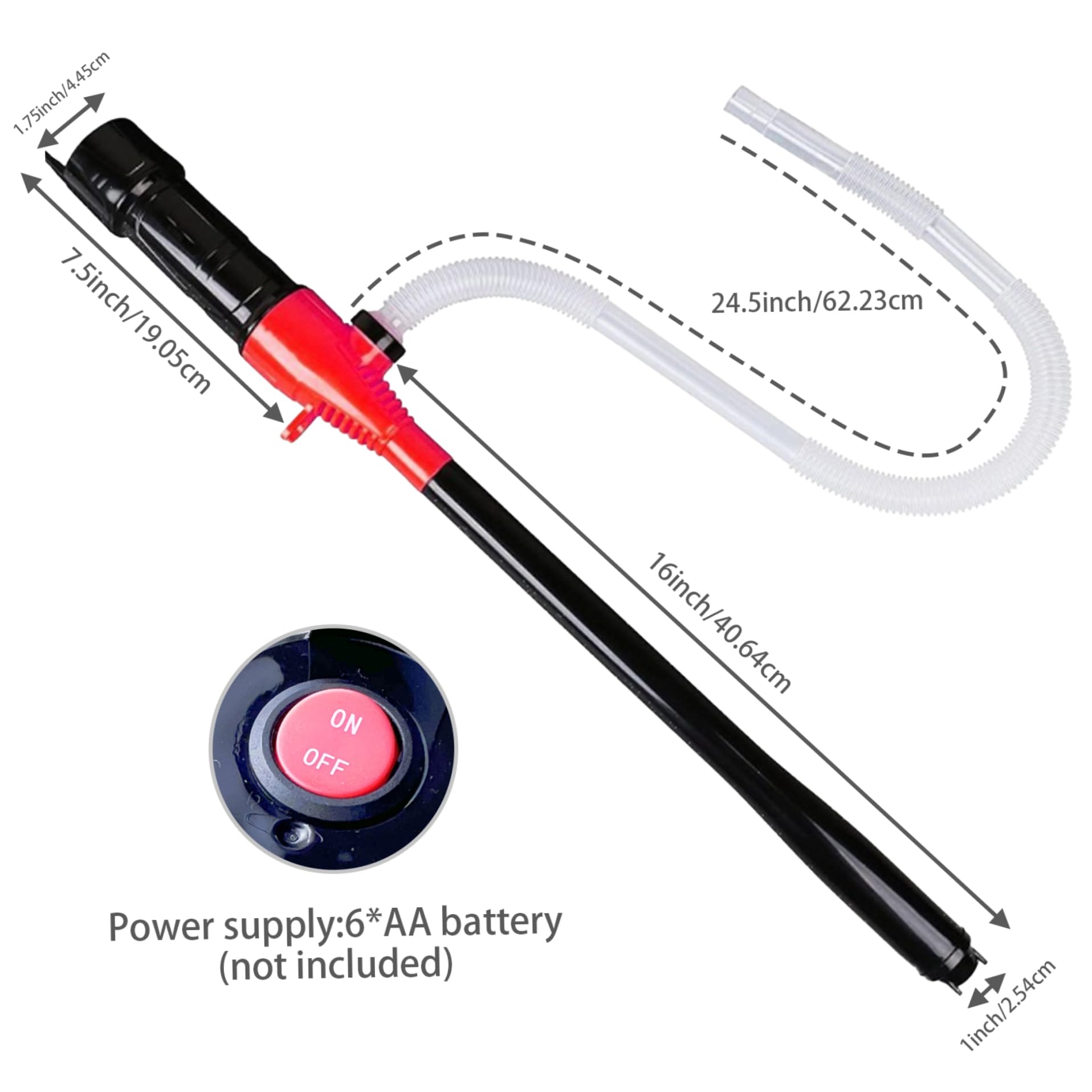 Pompa Per Trasferimento Carburante Pompa Per Acqua a Benzina Portatile a Batteria Da 2,2 Gpm/min Pratica Pompa a Sifone a Tenuta Stagna Pompa Per Acqua a Benzina Pompa Elettrica Portatile Pompa a