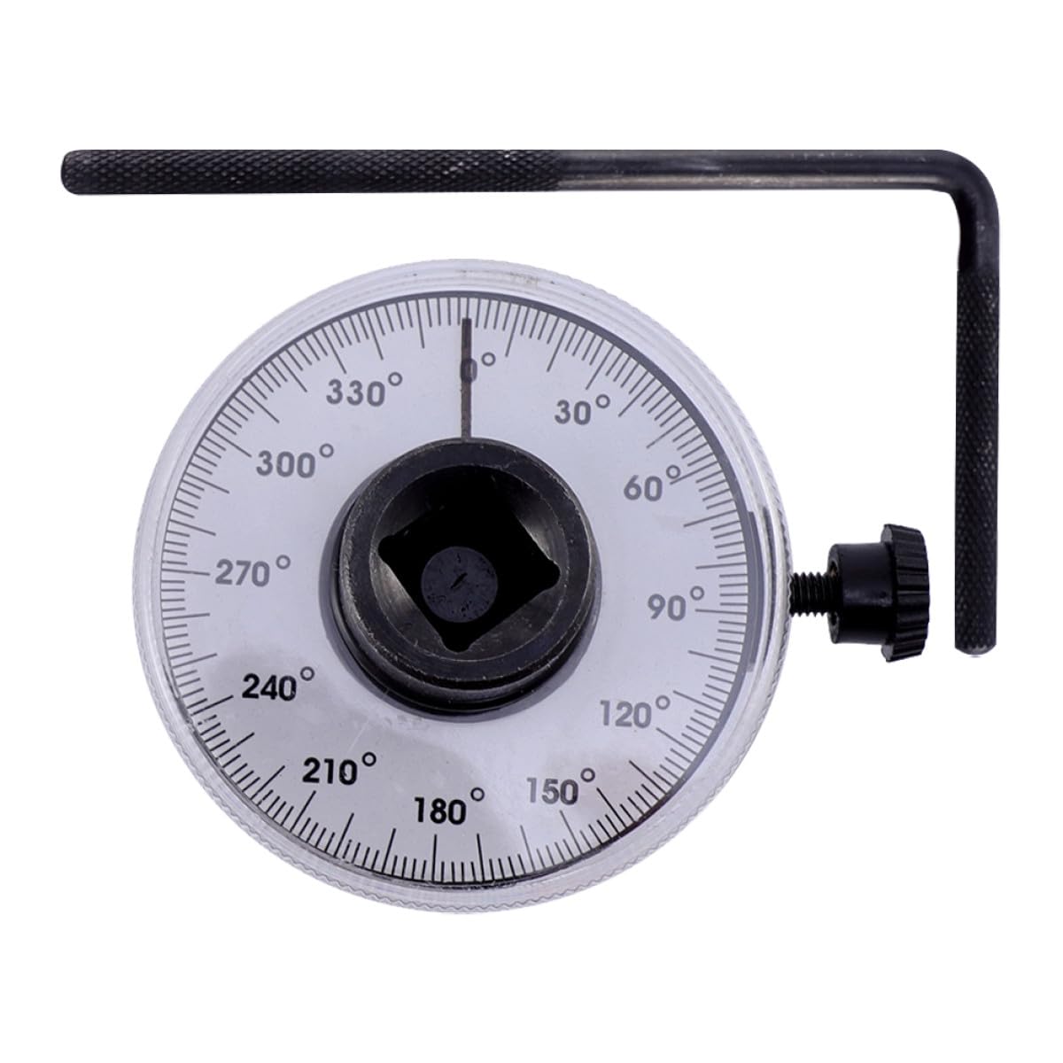Adjustable 1/2-inch Torque Angle Gauge Tool 360° Angular Measurement Steel Drive Torque Meter for Automotive and Mechanical Fastening Sturdy Wrench Accessory with Dial Pointer 176g
