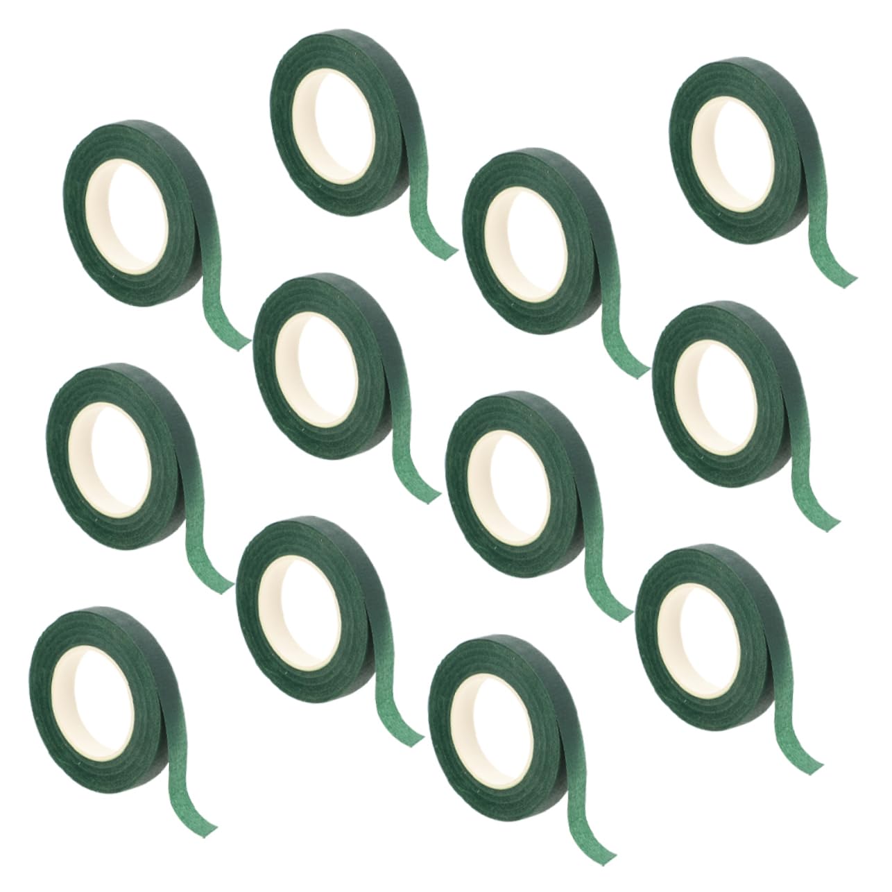 12rolls Floral Tape for Flower Arrangements Green Flower Packaging Tape DIY Floral Wrapping