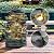 Grepatio Outdoor Water Fountain 7 Tier Cascading Rock Waterfalls Fountains with LED Lights and Pump Indoor/Outdoor Modern Floor Standing Garden Water Fountain for Yard, Patio, House Decor