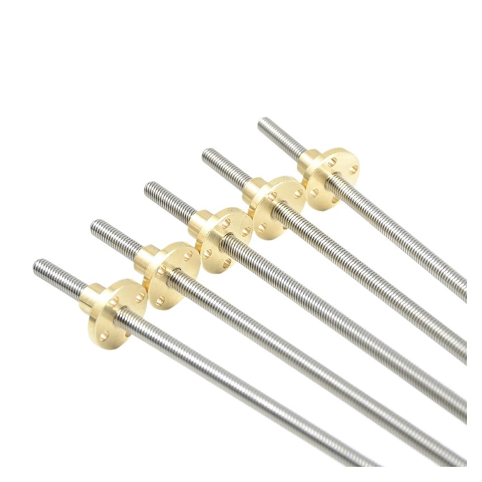 LPXDS Ball Screw, Linear Motion Ball Screw T6 Lead Screw 304 Stainless Steel Diameter 6mm Pitch 1mm Length 100mm-550mm Lead Screw with Brass Nut(250mm)