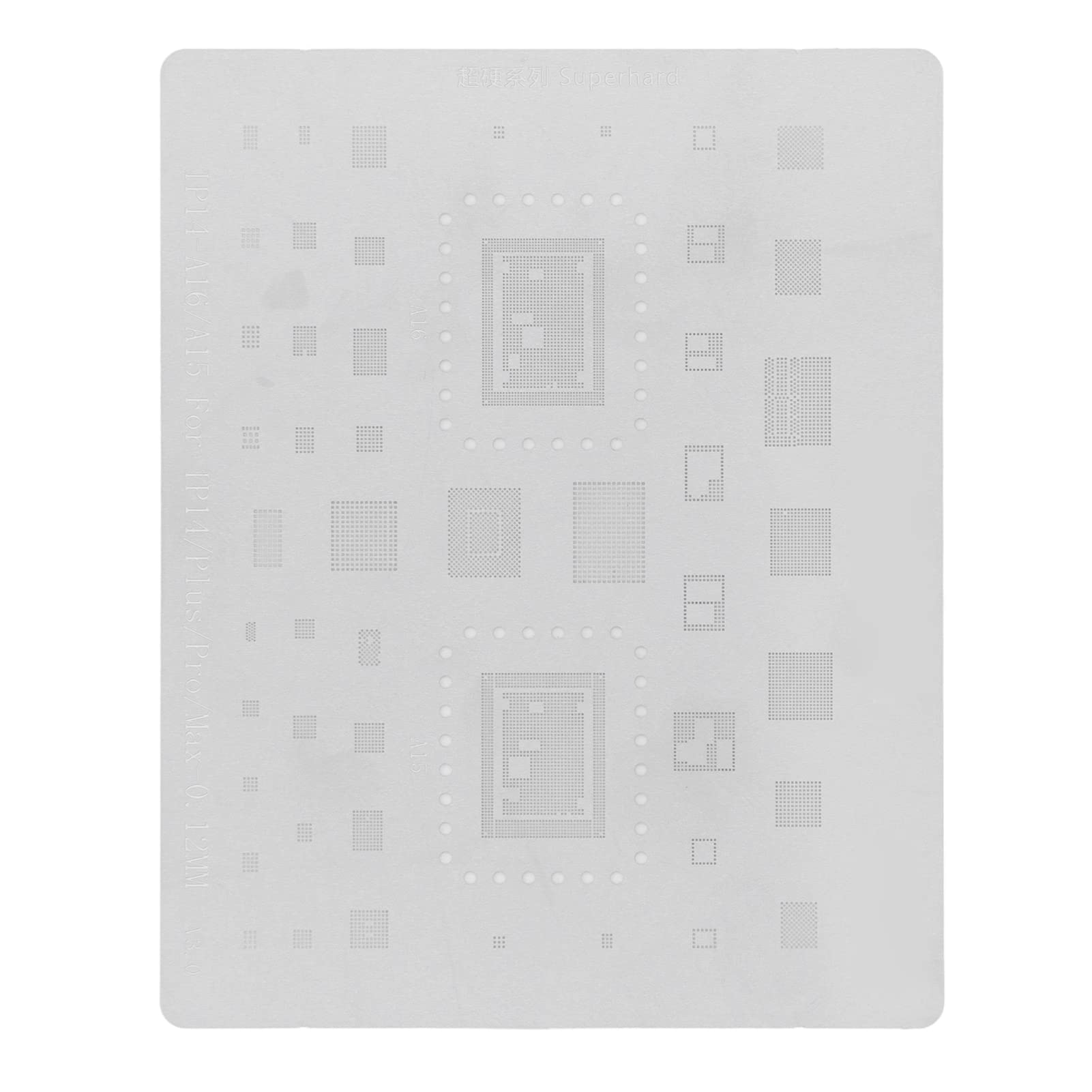 Stainless Steel BGA Reballing BGA Reballing Stencil, BGA Stencil Stencil, BGA Stencil Stencil Accurate Positioning for Soldering Welding for iOS 14 (IP14-A16/A15)