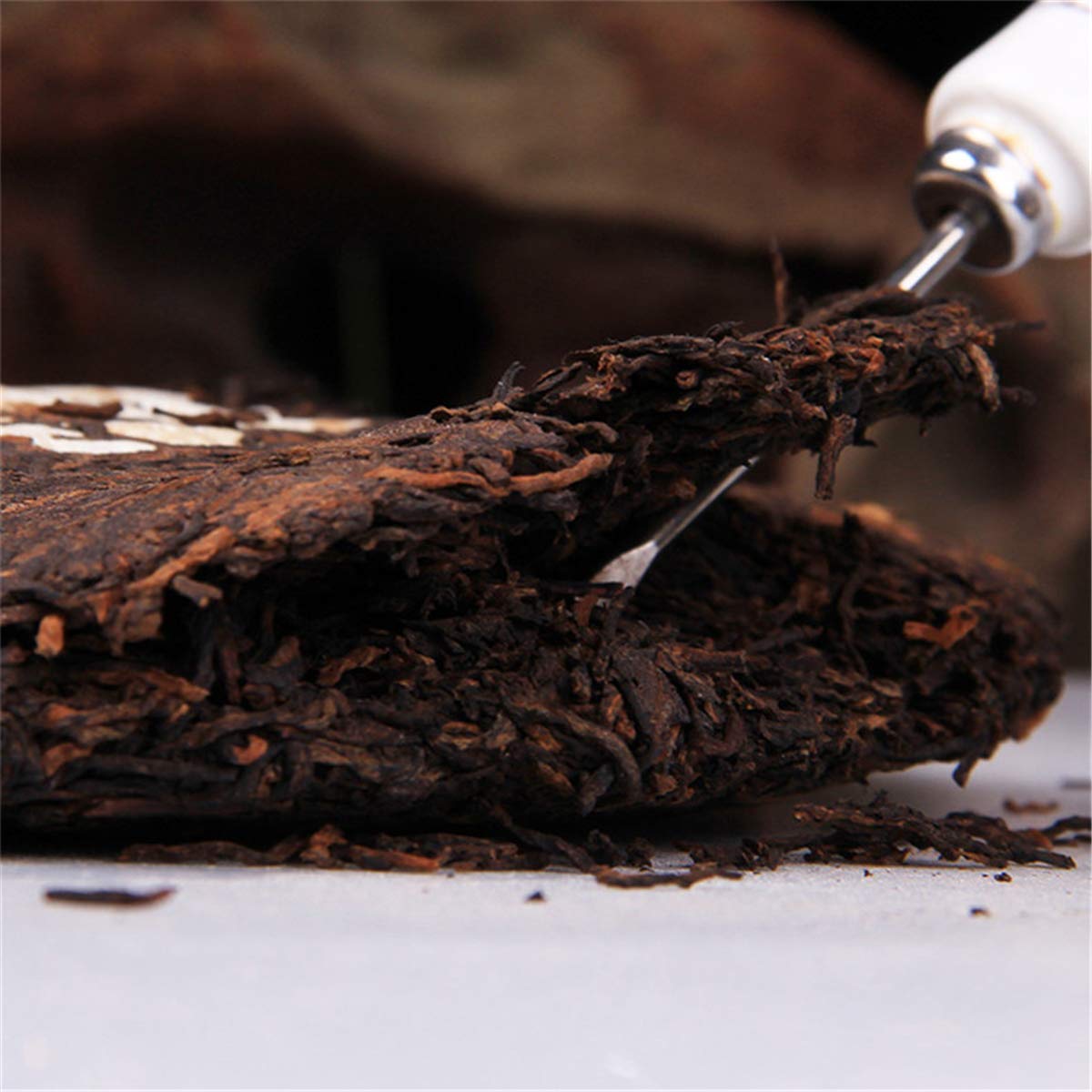 Großer Original Pu-Erh Tee 357g Gekochter Teekuchen Gereifter Tee shu Pu-Erh Schwarzer Tee