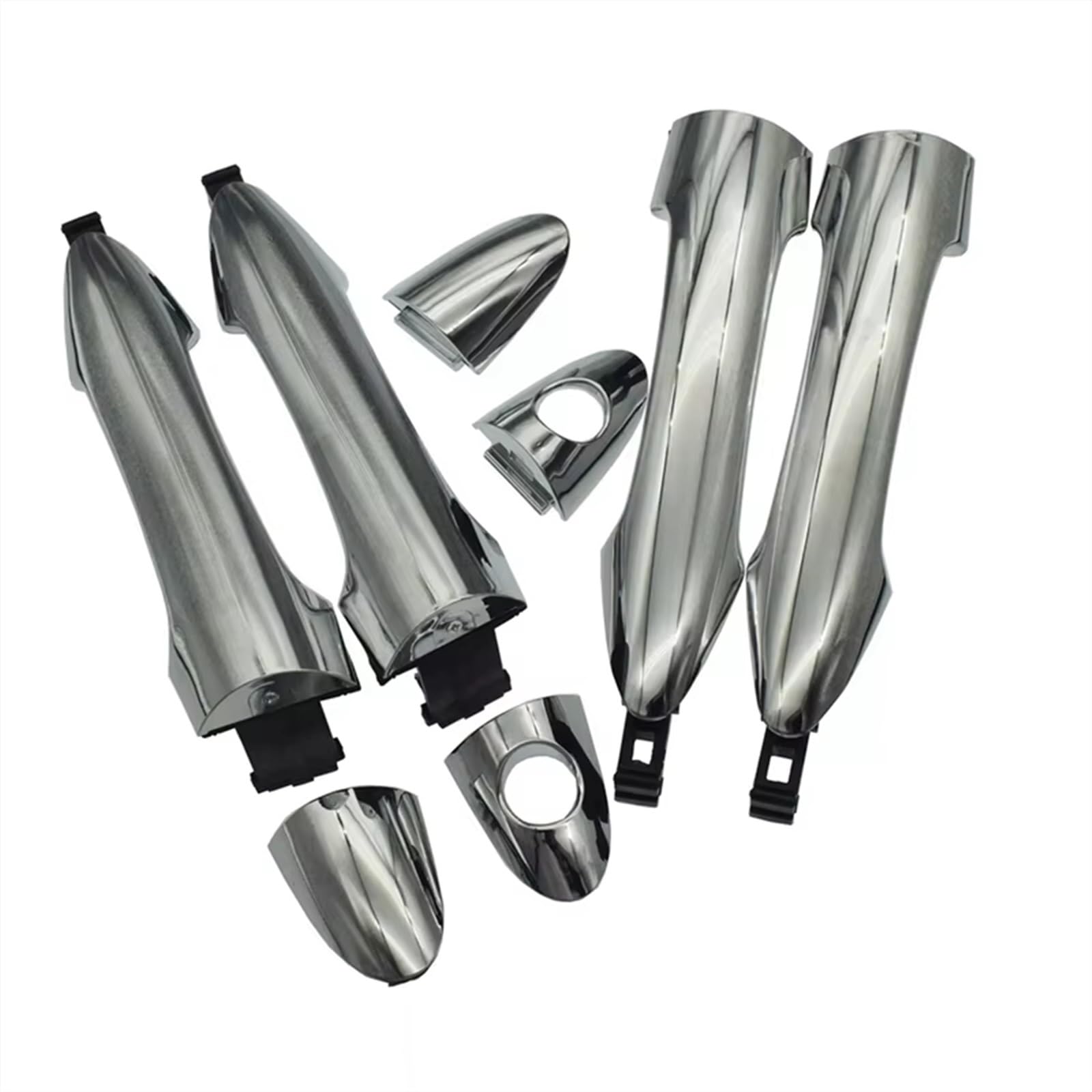 ZJYZYQ Car Sliding Outer Door Handle for Kia for Picanto 2011-16 4Pcs Front Rear Outside Left Right Chrome Door Handle