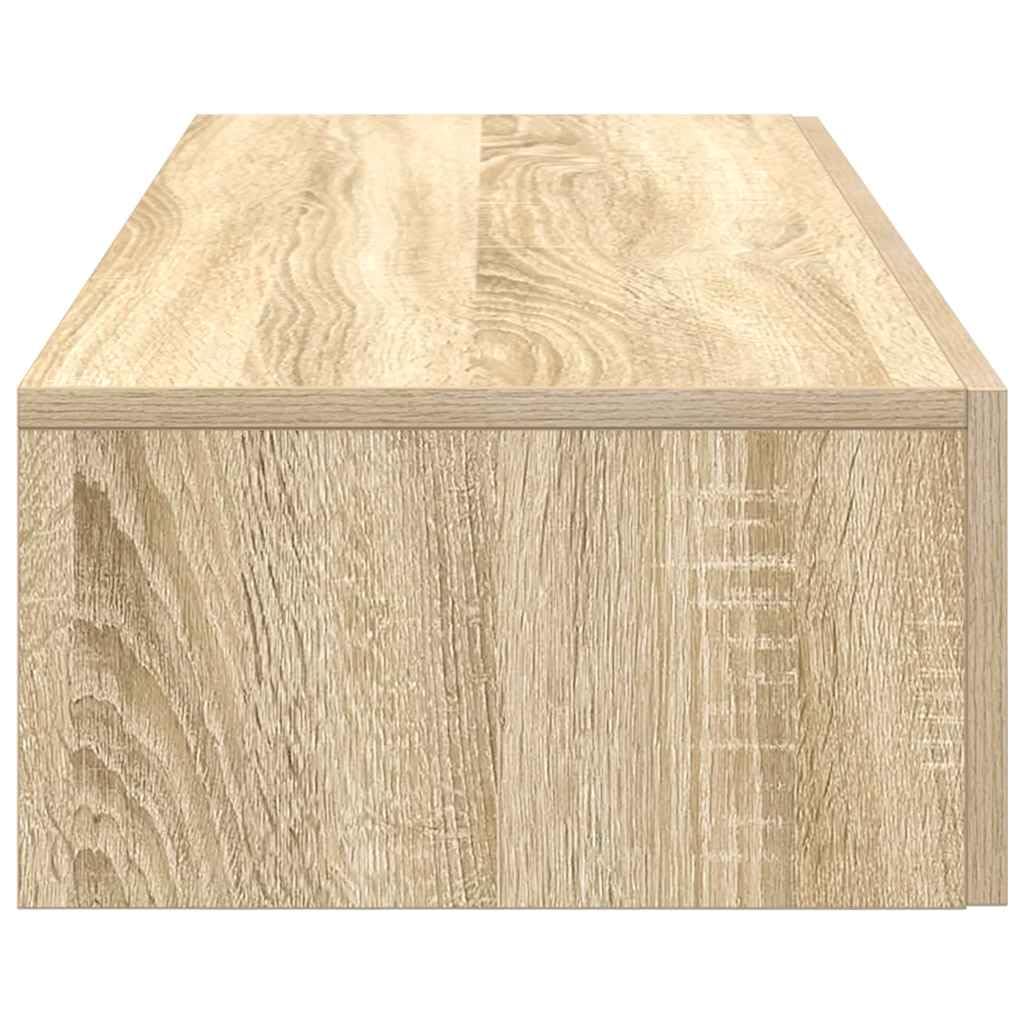 vidaXL Estante de Pared con cajones Madera contrachapada Roble Sonoma, Estante de Pared con gabinete, gabinete de Almacenamiento montado en la Pared, Unidad de Almacenamiento de Pared