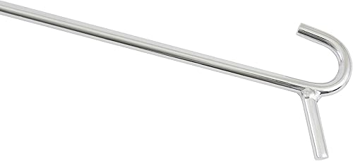 Miniatura 8 de Mytee Products Paquete de 20 tiradores de pasadores de quinta rueda cromados resistentes con gancho de 34 pulgadas