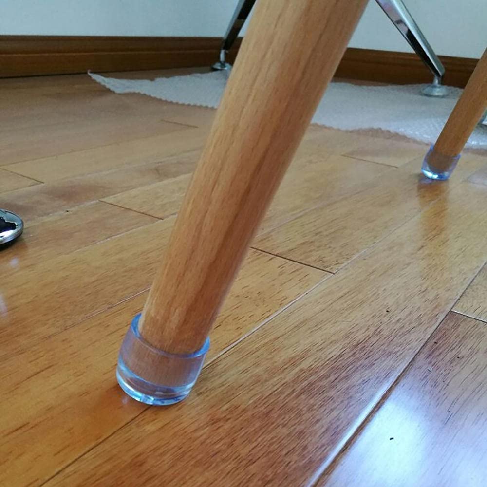 IPEA Silikonowe czapki na krzesła i meble, 16 sztuk, okrągłe nóżki do nóg drewnianych, plastikowych lub żelaznych krzeseł i stołów, ochrona przed zarysowaniami i hałasem, 35 mm, przezroczyste