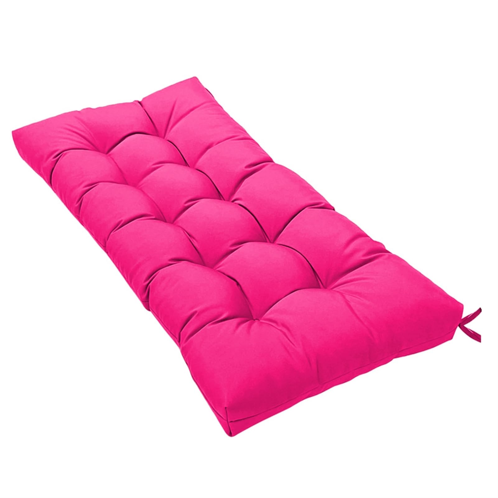 Sofá biplaza capitoné impermeable para interiores y exteriores, almohadillas de repuesto para sofá de mimbre de 51 x 16 pulgadas con lazos para mayor comodidad y estilo