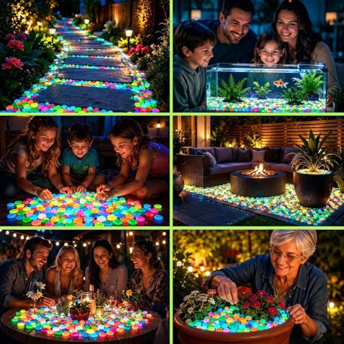 Pierres phosphorescentes roses pour baliser vos chemins et décorer sans électricité