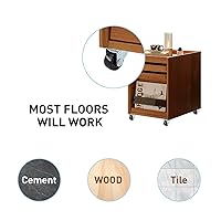 Vista 4 de HOWDIA 8 ruedas giratorias de perfil bajo de 1 pulgada, rueda de goma resistente con rodamiento y placa superior, por rueda de capacidad de 22