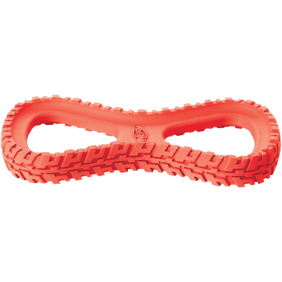 Nerf Dog Rubberen sleepboot hondenspeelgoed met interactieve bandentracktextuur, lichtgewicht, duurzaam en waterbestendig, voor middelgrote en grote rassen, enkele eenheid, rood