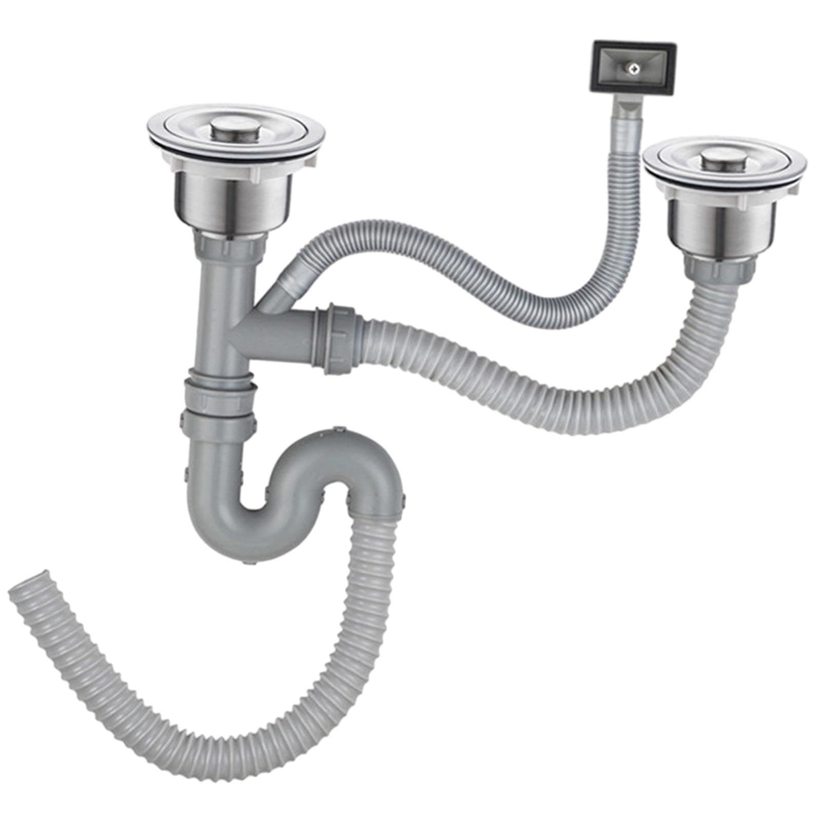 Tubo de desagüe de acero inoxidable: la solución flexible y duradera para fregaderos de doble ranura