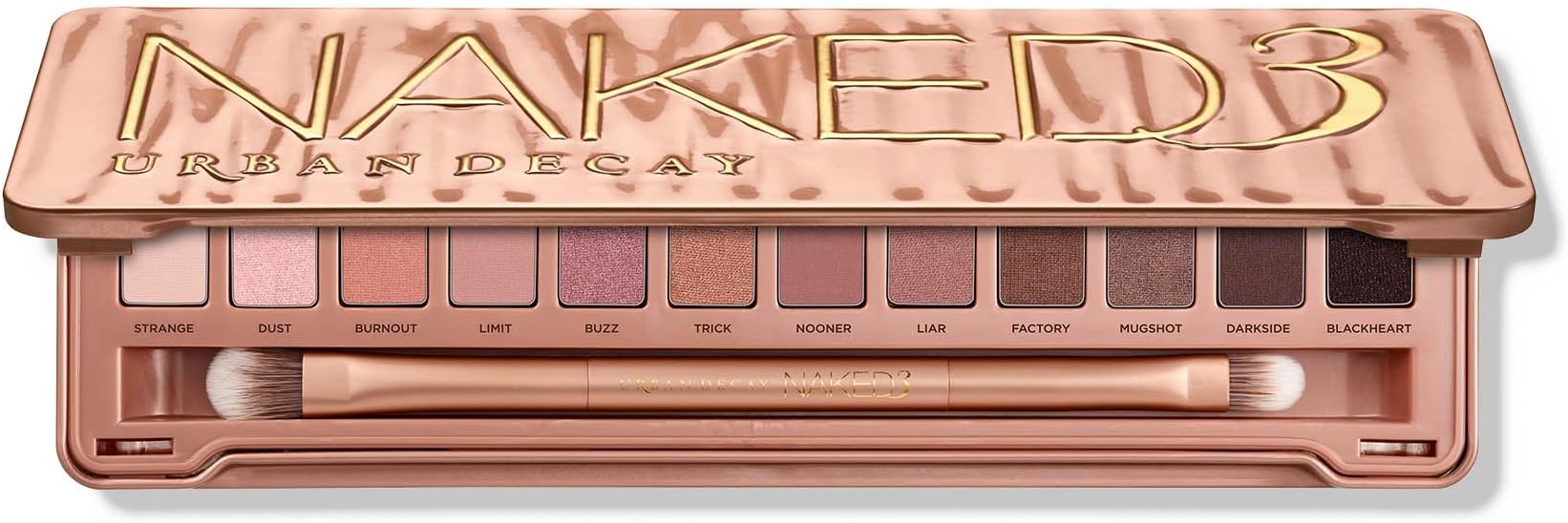 Naked 3, Soft Pink Neutral Eyeshadow Palette, Matte, Pearl, Metallic, Shimmer Finish, 12 Mauve Brown & Nude Eye Shadows, Natural Soft Glam Smokey Eye Makeup, Vegan, Cruelty-free