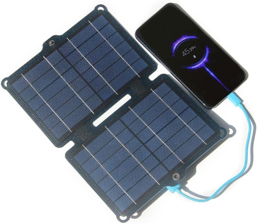 5V 8W ETFE Foldable Solar Panel Waterproof USB Charging Travel Camping Charger