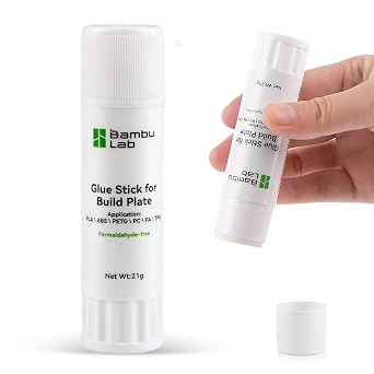 Bambu Lab Glue Stick for 3D Printer Build Plates, 3D Printer Bed Adhesive for Improved First Layer Adhesion and Easy Release on Build Surface, Formaldehyde-Free, White, 1 Count
