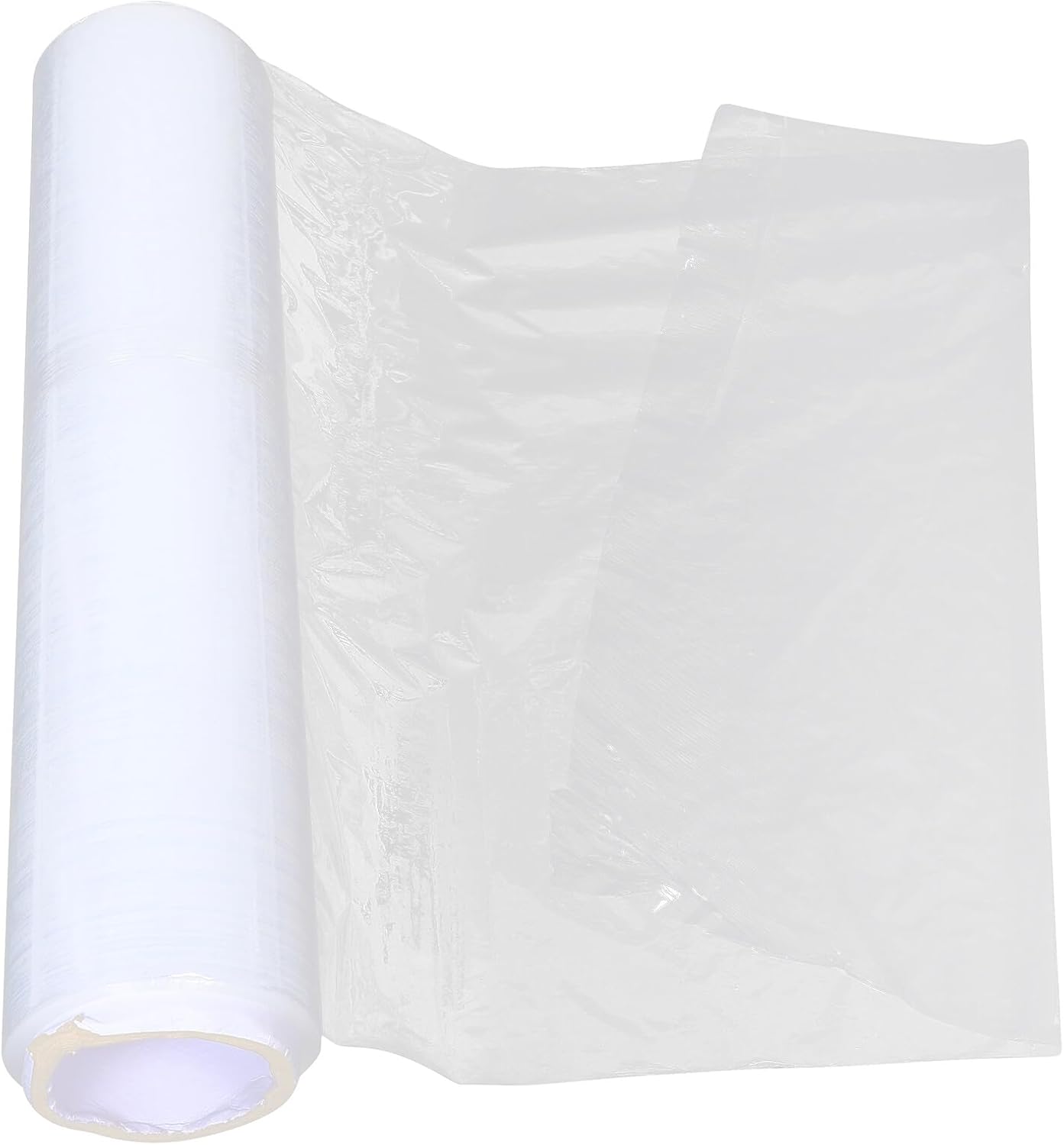 NUOBESTY Heavy-Duty Stretch Film Wrap 45cm Width Self-Adhesive Cling Packaging Plastic Film for Industrial Moving and Food Storage Use