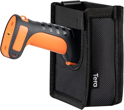 Tera Funda universal para escáner de código de barras portátil portátil con clip de cinturón de metal gancho y cinta de bucle para almacén logístico