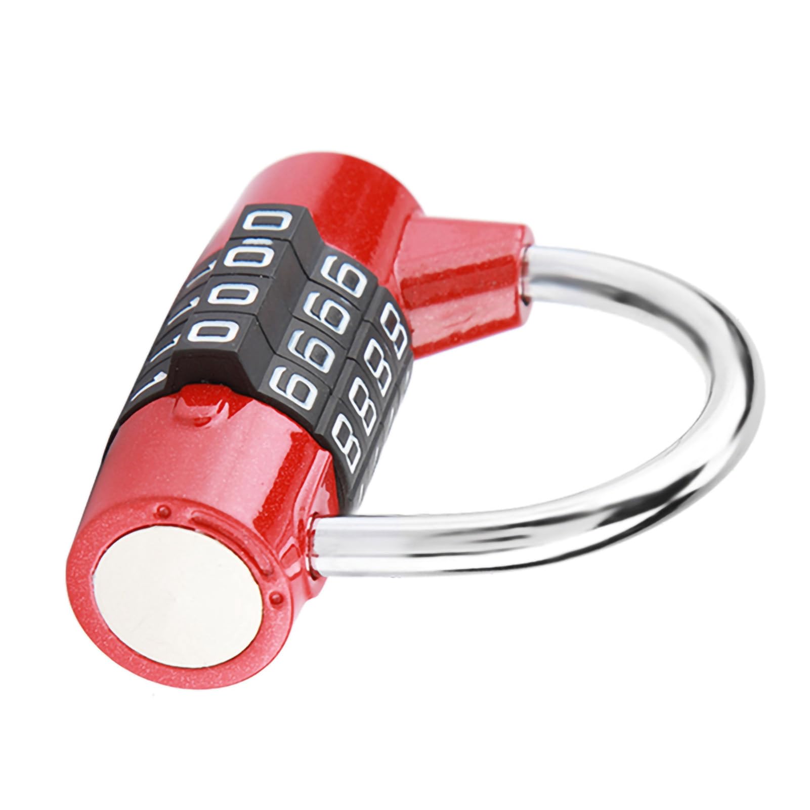 Cadenas à Combinaison 4 Chiffres – Alliage De Zinc Noir, Antirouille, Avec Clé De Secours