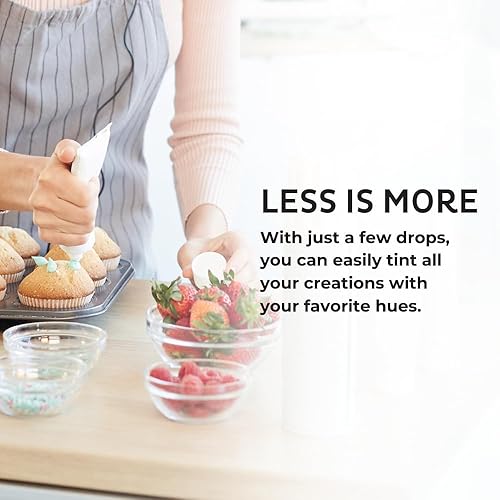 Miniatura 7 de Chefmaster Colorante alimentario Liqua-Gel amarillo limón, color vibrante, tinte de grado profesional para glaseado, glaseado, fondant, hornear y