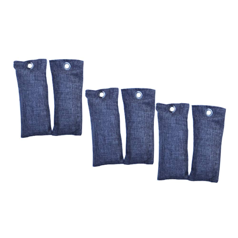 Bellview Goods LLC UMICAM Bamboo Charcoal Deodorizing Air Purifier Bag | 6 Pack | Unscented | Charcoal Air Freshener Bag | For Shoes, Gym, Suitcase, And Closet | Lightweight