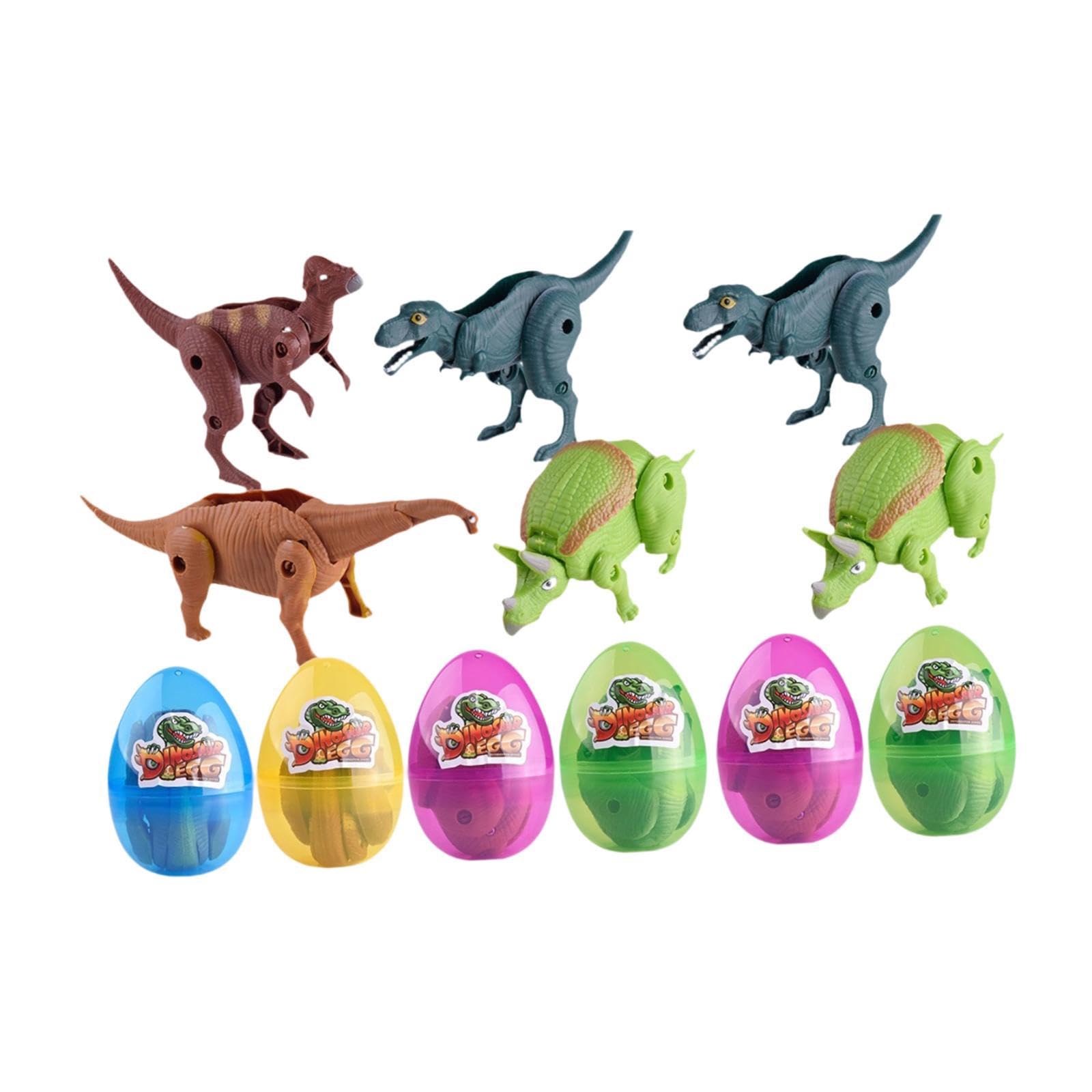 12 Uova Trasformabili a Forma di Dinosauro, Articoli per Feste, Decorazioni per La Casa E, Divertenti Uova di Pasqua Pre-riempite, Giocat, Style B