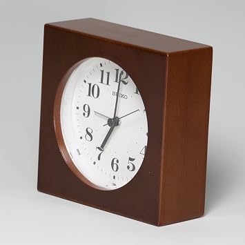 Seiko KR501B SEIKO Clock, Wall Clock, Dual Use, Analog Alarm, Wooden Frame, Brown