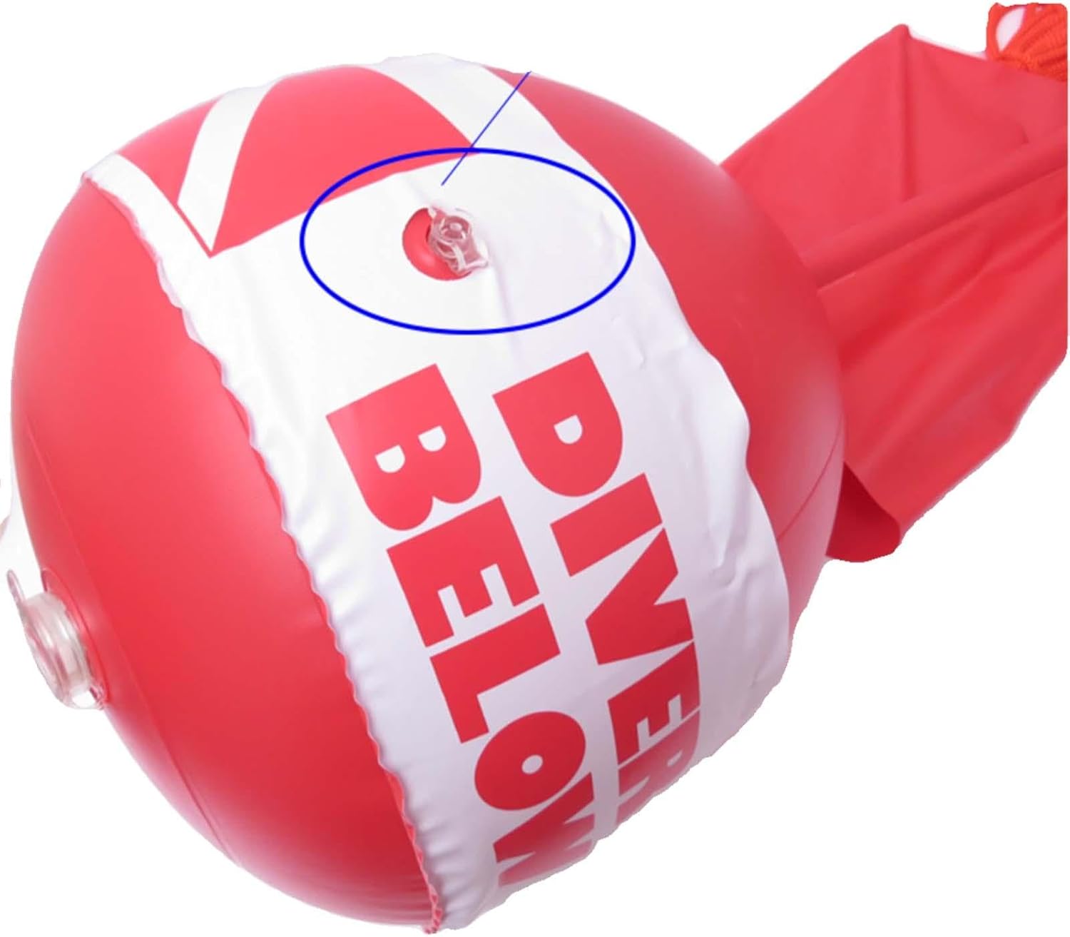 pistro Inflatable Dive Flag Buoy with Rope, Surface Marker Float for Scuba Diving, Spearfishing, Boating and Water Safety Signaling