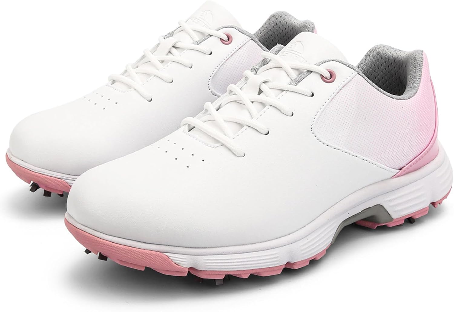 Womens Golf Shoes Casual Waterproof Golf Sneakers Resistant Non Slip Outdoor Spiked Leather Comfortable