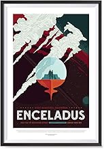 EzPosterPrints - Visions Of The Future, Nasa Space Tourism Posters - Nasa Art Print For School, Kids Room,Home Office Décor - Enceladus - 12X18 Inches