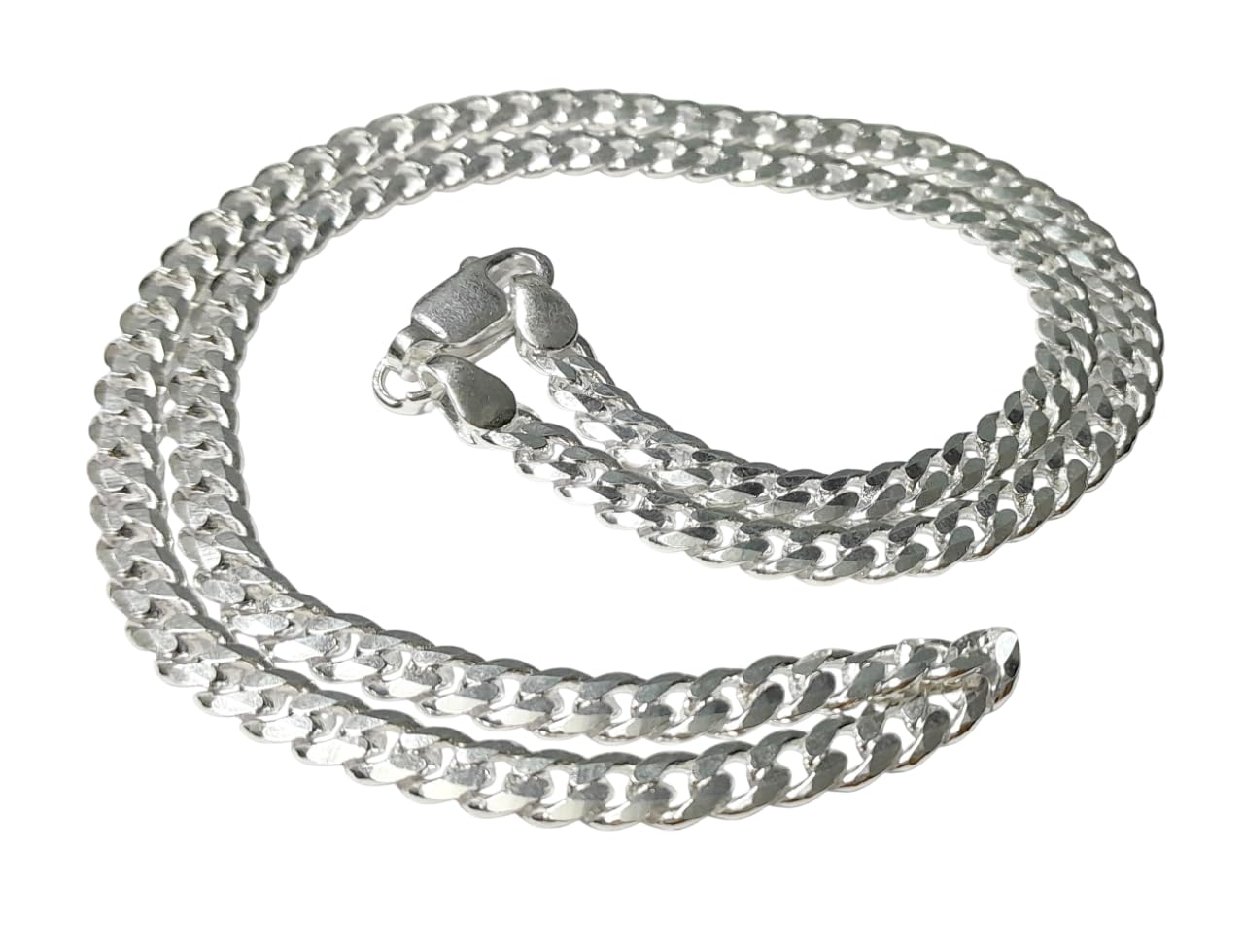 Buy Real Sterling Silver Chain For Men And Women Curve Design Gift