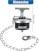 Vista 7 de uxcell Tapa universal de llenado de aceite de motor de 2 pulgadas con cadena para motores N14 L10 M11 ISM Deisel