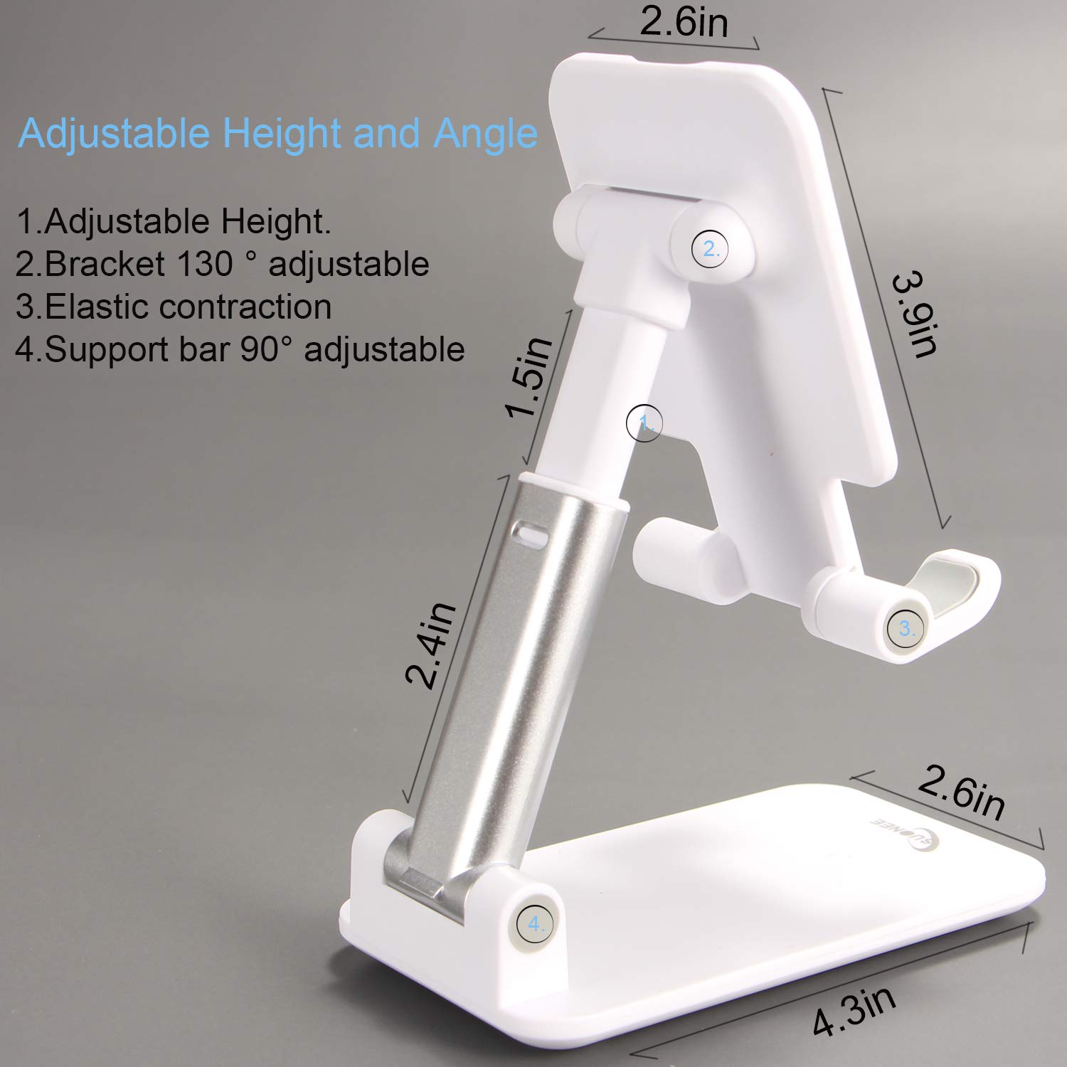 NULAXY Support Téléphone Réglable, Support Téléphone Bureau Pliable Portable Tablette Dock Compatible Avec IPhone 15/14