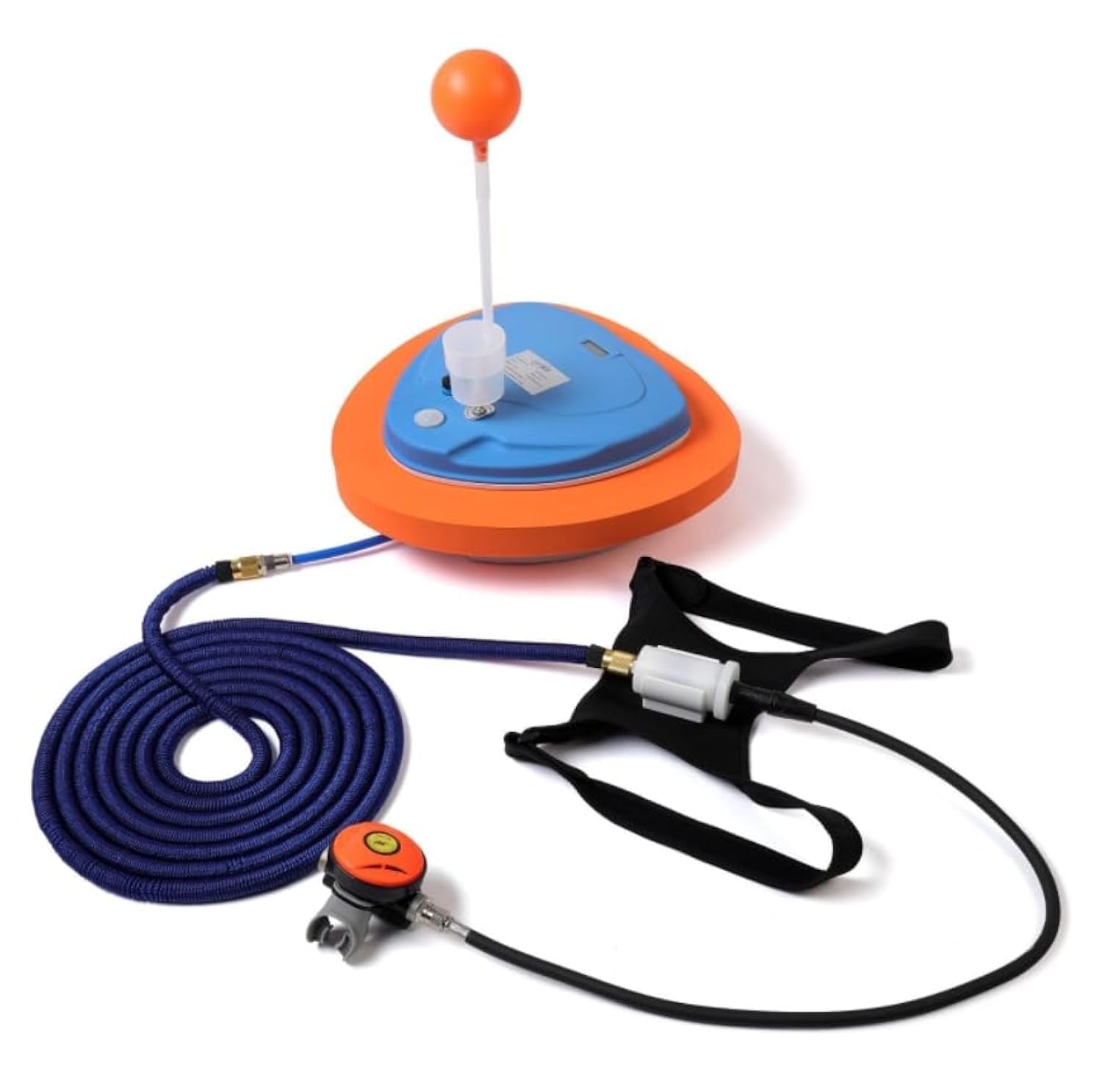 Diving Ventilator, 3,5 H Rechargeable Scuba Diving System,Waterproof Air Compressor with 39ft Hose & Diving Breathing Regulator Scuba Diving System for Recreational Diving Fishing