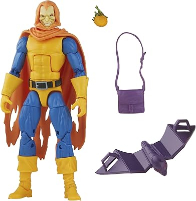 Spider-Man Marvel Legends Series 6-inch Hobgoblin Action Figure Toy, Toy Biz Inspired Design, Includes 3 Accessories: Glider, Pumpkin Bomb, Satchel